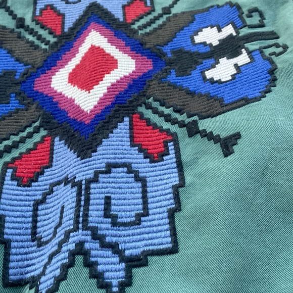 Isabel Marant Erial Oversized Convertible Embroidered Denim Jacket - 38 - Picture 12 of 13